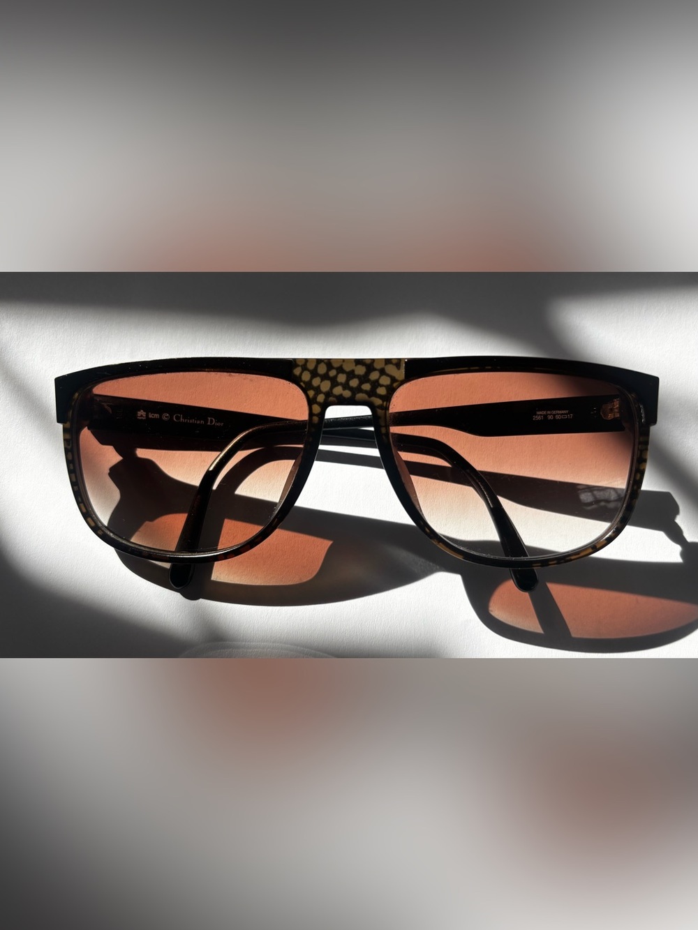 1980s Christian Dior Model 2561 flat-top Aviator Sunglasses